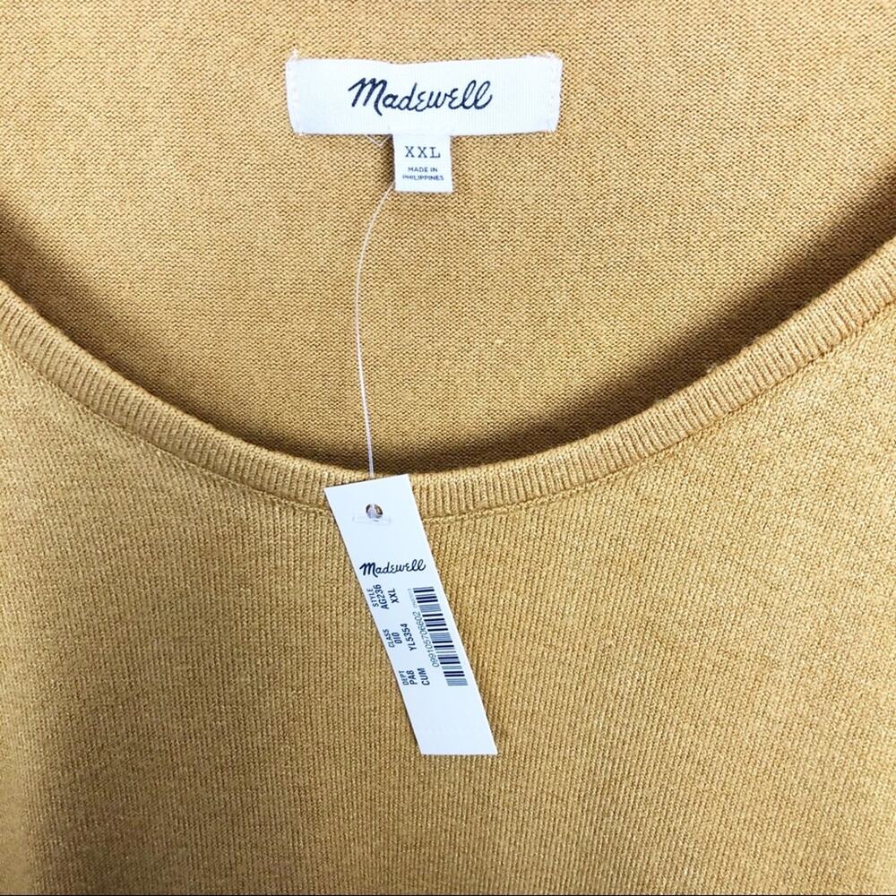 NWT Madewell Puff-Sleeve Scoopneck Top XXL - Picture 2 of 4